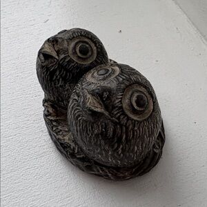 Carved Stone Owl Figurine